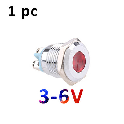 16mm metalinis indikatorius 3V 12V 24V 220V minkšta šviesa LED vandeniui atsparus maitinimo indikatorius su varžto gnybtu Raudona Mėlyna Žalia Balta