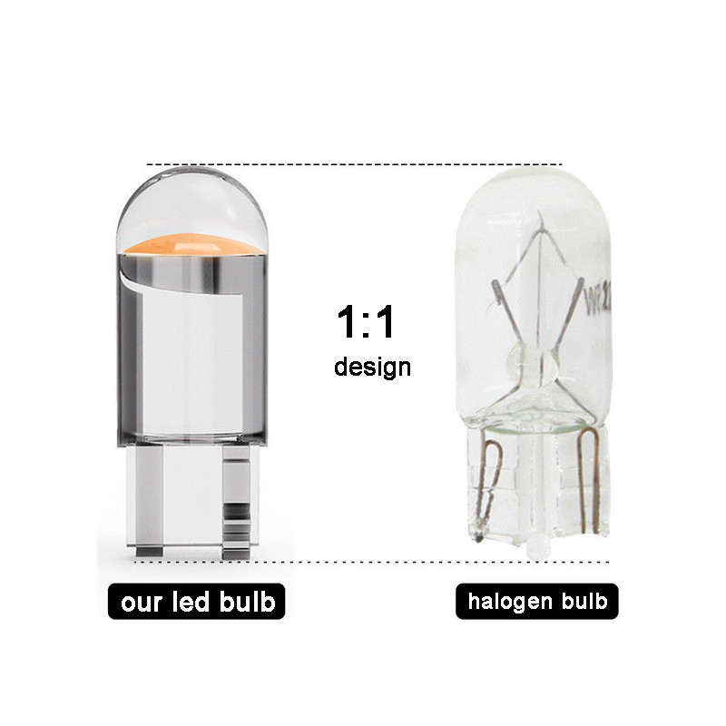 10db T10 W5W 12V Led autós villanykörte olvasóajtó oldalsó lámpához