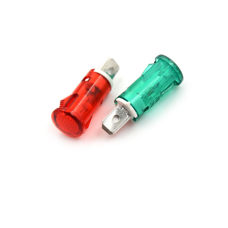 10 buc. Lampă indicator de semnal Montare pe panou Neon Roșu Verde Galben Lumini 220V 110V 12V/24VDC 10mm MDX-11A Ghidare pilot