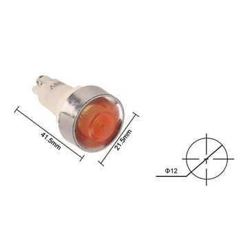 5PCS PL кръгла захранваща сигнална лампа Индикатор за монтиране на панел Червено Зелено Жълто LED светлини 14V 24V 220V 380V Монтажен отвор 12 mm
