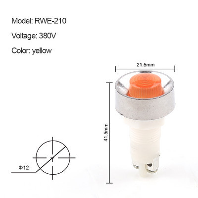 5 bucăți PL rotund putere semnal lampă indicator de montare panou roșu verde galben lumini LED 14V 24V 220V 380V orificiu de montare 12mm