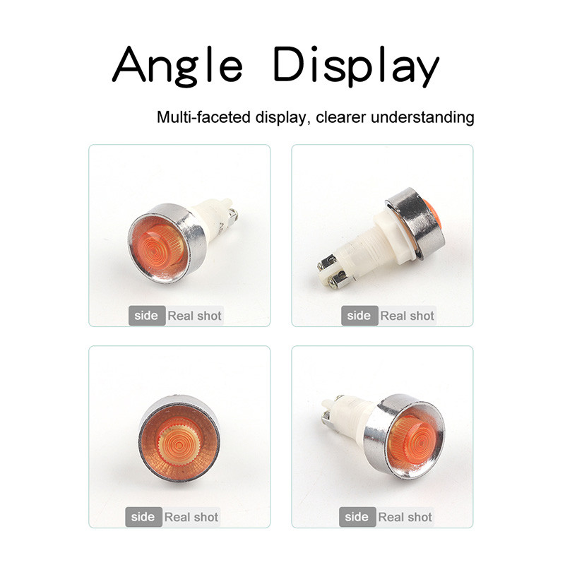 5 bucăți PL rotund putere semnal lampă indicator de montare panou roșu verde galben lumini LED 14V 24V 220V 380V orificiu de montare 12mm