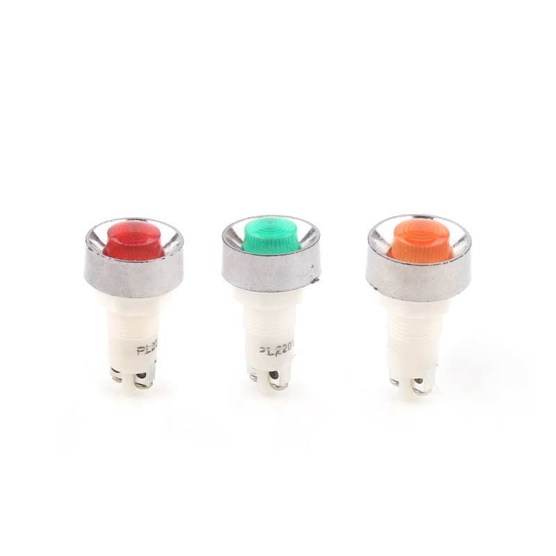 5 bucăți PL rotund putere semnal lampă indicator de montare panou roșu verde galben lumini LED 14V 24V 220V 380V orificiu de montare 12mm