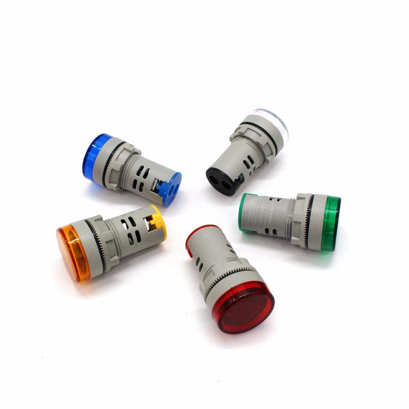 LED digitális kijelző mérő feszültségmérő feszültségmérő feszültségmérő jelzőlámpa 22 mm-es jelzőlámpa hajólámpák navigációs teszter AC 1V-500V