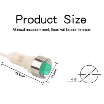 5 τμχ Πίνακας φωτός σήματος NHC Mount Ένδειξη φωτός νέον 12/24/220/380V DC 10mm οδηγός Φως σήματος κυκλοφορίας Πράσινο κίτρινο φως