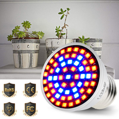 Lampă LED E27 Phyto Lampă cu spectru complet pentru creștere hidroponică E14 B22 GU10 MR16 Bec de creștere LED Phytolamp Cort de interior Lumină pentru semințe de plante