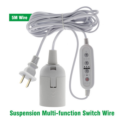 Baza lămpii E27 pentru bec LED de creștere cu 1,8M 4M 5M Buton pentru cablu de alimentare / Comutator de sincronizare Accesorii pentru lumină de creștere AC100-250V 50/60Hz 6A