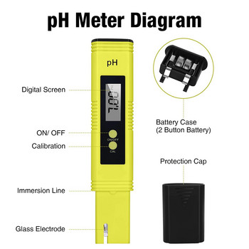 pH Meter TDS EC Meter 0,05ph Υψηλής ακρίβειας Τύπος στυλό ± 2% Ακρίβεια ανάγνωσης 3-σε-1 TDS EC Temperature Meter Hydroponics & Aquarium