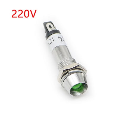 1PCS 8mm Индикаторни светлини 12V 24V 220v Индикация Водоустойчива сигнална лампа Мини LED индикаторна светлина Мощност на сигнална лампа