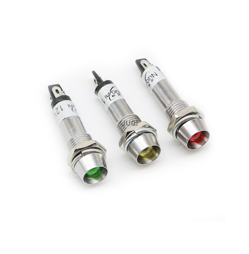1 tk 8 mm märgutuled 12 V 24 V 220 V märgutuli veekindel signaallamp Mini LED indikaatortuli toite signaallamp
