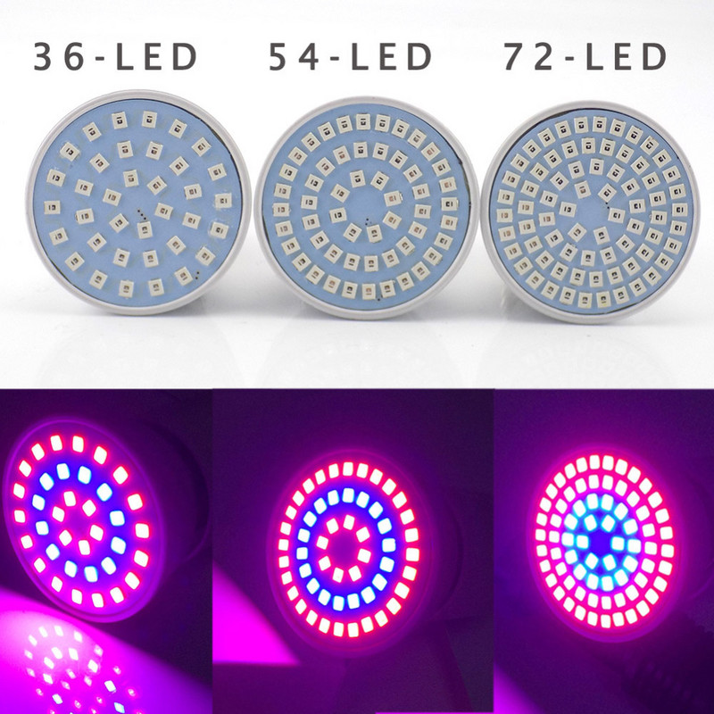 3W 4W 5W E27 LED Grow Light Taimelille Kasvav Lamp Pirn sisekasvuhoone Hüdropooniliseks köögiviljasüsteemi kasvatamiseks
