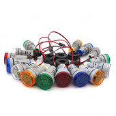 22mm AC Afișaj digital LED Voltmetru Ampermetru Volt Tensiune Amperi Curent Frecvență Contor Indicator de avertizare Tester de lumini de semnal