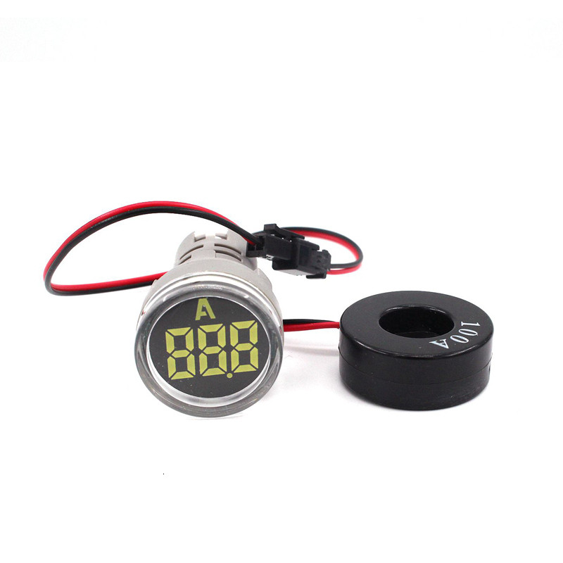 22mm AC Afișaj digital LED Voltmetru Ampermetru Volt Tensiune Amperi Curent Frecvență Contor Indicator de avertizare Tester de lumini de semnal