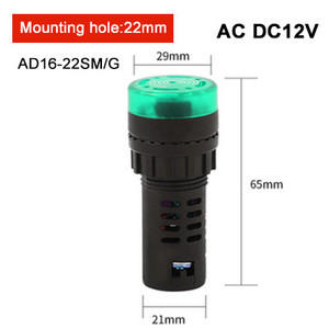 22mm/16mm AD16-22SM AD16-16SM vaku LED riasztás jelző fény jelző lámpa LED aktív hangjelzés jelző AC/DC 12V 24V 220V