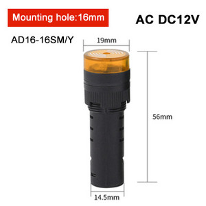 22mm/16mm AD16-22SM AD16-16SM vaku LED riasztás jelző fény jelző lámpa LED aktív hangjelzés jelző AC/DC 12V 24V 220V