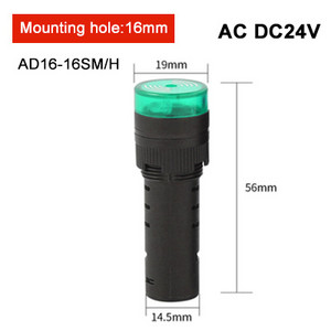 22mm/16mm AD16-22SM AD16-16SM vaku LED riasztás jelző fény jelző lámpa LED aktív hangjelzés jelző AC/DC 12V 24V 220V