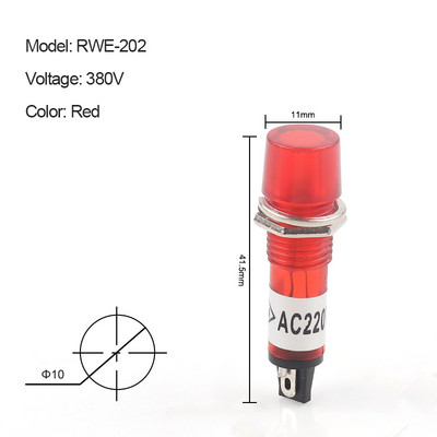 5 buc/lot XD10-3 Indicator de lucru Diametru deschidere 10mm Indicator luminos de putere mică 12V 24V 220V 380V