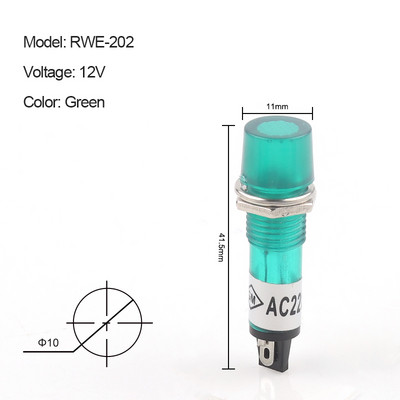 5 buc/lot XD10-3 Indicator de lucru Diametru deschidere 10mm Indicator luminos de putere mică 12V 24V 220V 380V