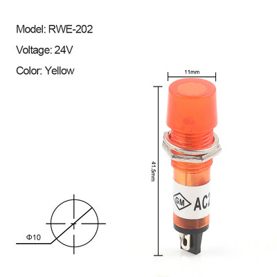5 buc/lot XD10-3 Indicator de lucru Diametru deschidere 10mm Indicator luminos de putere mică 12V 24V 220V 380V