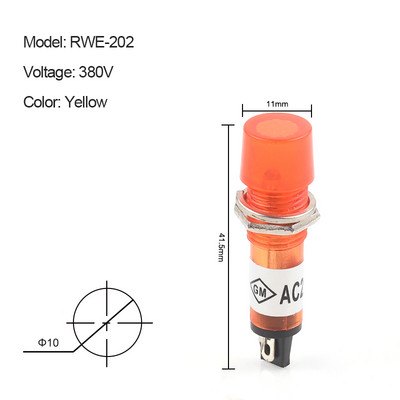 5 buc/lot XD10-3 Indicator de lucru Diametru deschidere 10mm Indicator luminos de putere mică 12V 24V 220V 380V
