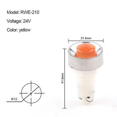 10 vnt. 10 mm NHC signalinės lempos skydo tvirtinimas Neoninis indikatorius 12 V / 24 V / 240 V / 380 V DC Pilot vadovaujantis raudona žalia geltona lemputė