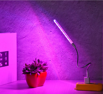 USB 5V LED Grow Light Пълен спектър Червена лампа Синя фито лампа за отглеждане на закрито USB фитолампа за растения Цветя Разсад Оранжерия
