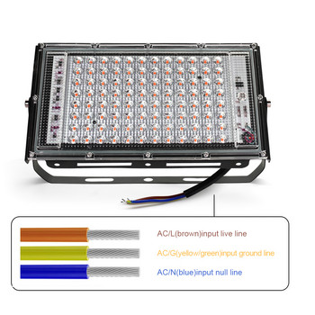 LED светлини за отглеждане AC 220V 100W LED фитолампи с пълен спектър за растителни семена Хидропоника Оранжерия Фитолампа за растеж на домашни растения