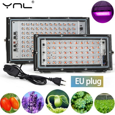 LED auginimo lemputės kintamosios srovės 220V 100W LED viso spektro fito lempos augalų sėkloms hidroponika šiltnamiui namuose Augalų augimui fitolampas