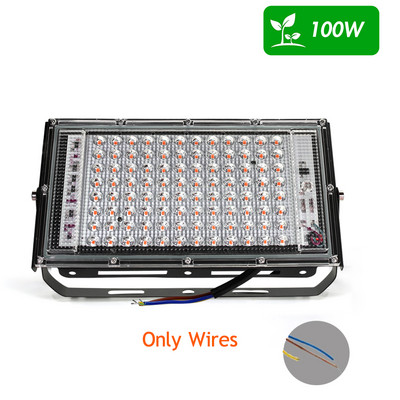 LED Grow Lights AC 220V 100W LED Pilna spektra fitolampas augu sēklām Hidroponika Siltumnīcas Mājas Augu Augšanas Fitolampa