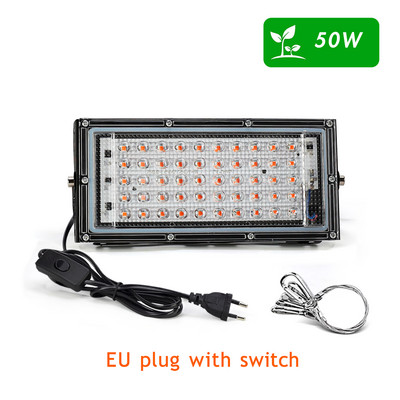 LED Grow Lights AC 220V 100W LED Pilna spektra fitolampas augu sēklām Hidroponika Siltumnīcas Mājas Augu Augšanas Fitolampa