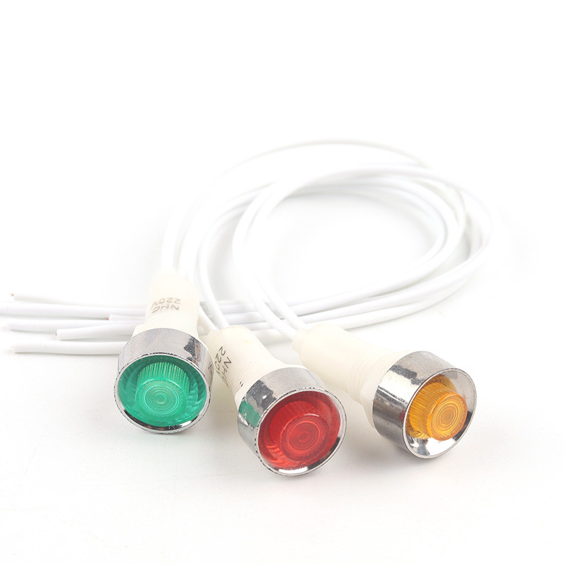 5 τμχ Πίνακας φωτός σήματος PL Ένδειξη φωτός νέον 12/24/220/380V DC 12,5 mm Φως οδηγού σήματος κυκλοφορίας Πράσινο κίτρινο φως