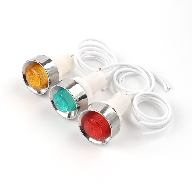 5 τμχ Πίνακας φωτός σήματος PL Ένδειξη φωτός νέον 12/24/220/380V DC 12,5 mm Φως οδηγού σήματος κυκλοφορίας Πράσινο κίτρινο φως