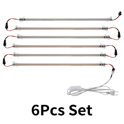 Lampă de creștere cu LED 220V Lampă cu bară LED cu spectru complet pentru plante Eficiență luminoasă ridicată 8W 50/30cm pentru cort de creștere, sere, flori