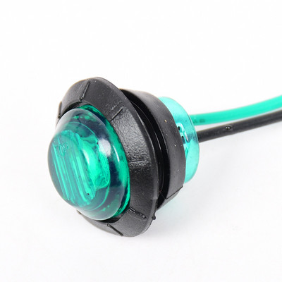 24v LED automobilio įspėjamoji lemputė apvali šoniniai indikatoriai priekabos priekabos sunkvežimio vairo lemputė maža apvali tarpinė mėlyna raudona signalinė lemputė