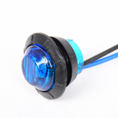 24v LED automobilio įspėjamoji lemputė apvali šoniniai indikatoriai priekabos priekabos sunkvežimio vairo lemputė maža apvali tarpinė mėlyna raudona signalinė lemputė
