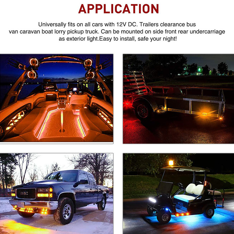 24v LED automobilio įspėjamoji lemputė apvali šoniniai indikatoriai priekabos priekabos sunkvežimio vairo lemputė maža apvali tarpinė mėlyna raudona signalinė lemputė