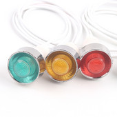 5 bucăți PL cu sârmă lampă de semnalizare panou indicator LED roșu verde galben 12V 24V 220V 380V orificiu de montare 12.5mm lampă de semnalizare de ghidare