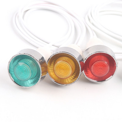5PCS PL с жична сигнална лампа Индикатор на панела LED Червен Зелен Жълт 12V 24V 220V 380V Монтажен отвор 12,5 mm Насочваща сигнална лампа