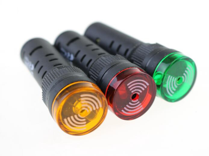 1 db vaku hangjelző riasztó hangszóró hangjelző hangfény riasztó elektronikus vaku alacsony feszültségű 16 mm-es furat AD16-16SM 220V