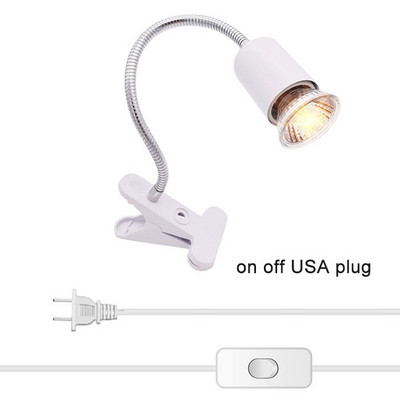 Bec cu halogen de 50 W inclus Lampă de încălzire pentru reptile, reglabilă cu gât de gâscă, rezervor de acvariu, lămpi de încălzire pentru terariu șarpe țestoasă șarpe