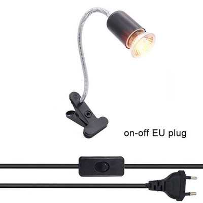 Bec cu halogen de 50 W inclus Lampă de încălzire pentru reptile, reglabilă cu gât de gâscă, rezervor de acvariu, lămpi de încălzire pentru terariu șarpe țestoasă șarpe