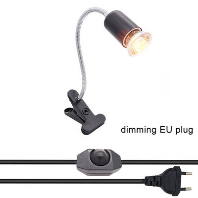 Bec cu halogen de 50 W inclus Lampă de încălzire pentru reptile, reglabilă cu gât de gâscă, rezervor de acvariu, lămpi de încălzire pentru terariu șarpe țestoasă șarpe