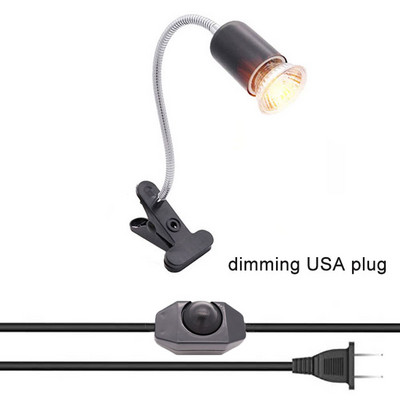 Bec cu halogen de 50 W inclus Lampă de încălzire pentru reptile, reglabilă cu gât de gâscă, rezervor de acvariu, lămpi de încălzire pentru terariu șarpe țestoasă șarpe