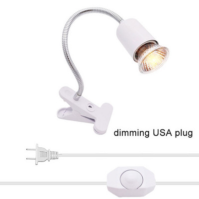 Bec cu halogen de 50 W inclus Lampă de încălzire pentru reptile, reglabilă cu gât de gâscă, rezervor de acvariu, lămpi de încălzire pentru terariu șarpe țestoasă șarpe