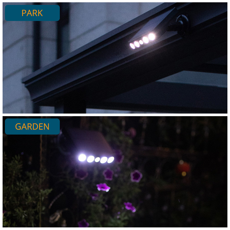 Jauns saules gaismas āra kustības sensors IP8 ūdensnecaurlaidīgs dārza LED saules lampas prožektors Garden Path Street Led sienas gaismai