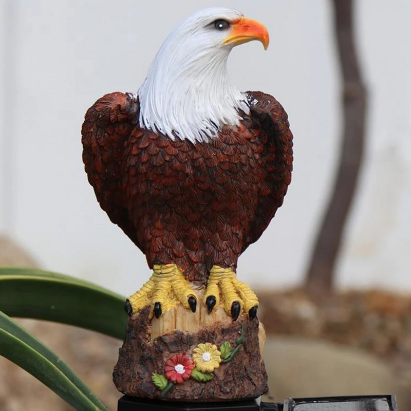 Kotkakujuline päikese LED-valgus väliaia murulambid päikesepapagoi öövalgus veekindel aiamuru panuste teekond, kunstikujundus