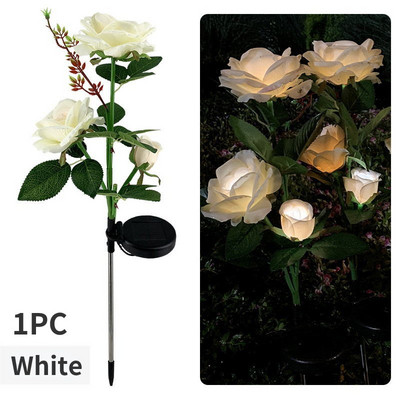 2/1 tk päikeseroosivalgustid IP65 veekindlad aiavalgustid romantilised LED-maastikuvalgustid 3 roosiõiega siseõue/õue/muru jaoks