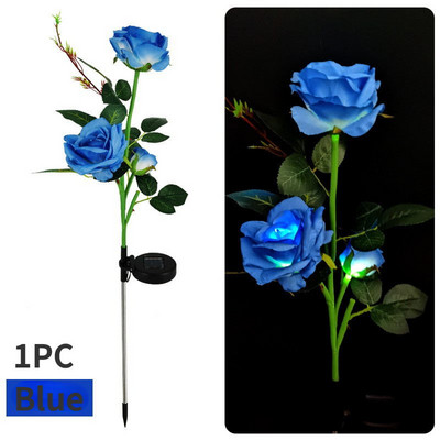 2/1 tk päikeseroosivalgustid IP65 veekindlad aiavalgustid romantilised LED-maastikuvalgustid 3 roosiõiega siseõue/õue/muru jaoks