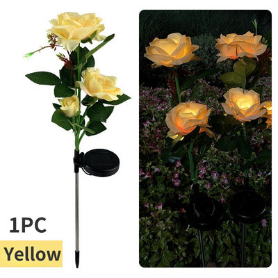 2/1 tk päikeseroosivalgustid IP65 veekindlad aiavalgustid romantilised LED-maastikuvalgustid 3 roosiõiega siseõue/õue/muru jaoks
