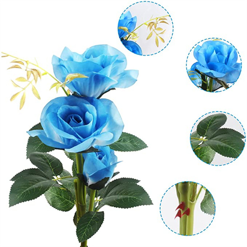 2/1 tk päikeseroosivalgustid IP65 veekindlad aiavalgustid romantilised LED-maastikuvalgustid 3 roosiõiega siseõue/õue/muru jaoks